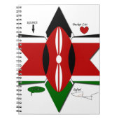Keniaanse vlag Safari Design: Bucket List Notitieboek (Voorkant)