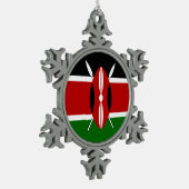 Keniaanse vlag tin sneeuwvlok ornament (Links)