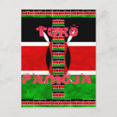 Keniaanse vlag: Tuko Pamoja - Unity Art Design Briefkaart (Voorkant)