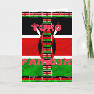 Keniaanse vlag: Tuko Pamoja - Unity Art Design Feestdagen Kaart