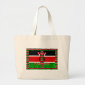 Keniaanse vlag: Tuko Pamoja - Unity Art Design Grote Tote Bag (Voorkant)