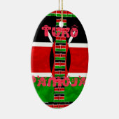 Keniaanse vlag: Tuko Pamoja - Unity Art Design Keramisch Ornament (Rechts)