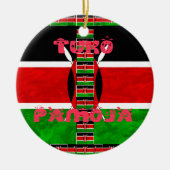 Keniaanse vlag: Tuko Pamoja - Unity Art Design Keramisch Ornament (Voorkant)