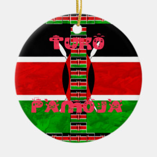 Keniaanse vlag: Tuko Pamoja - Unity Art Design Keramisch Ornament