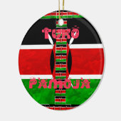 Keniaanse vlag: Tuko Pamoja - Unity Art Design Keramisch Ornament (Links)