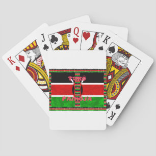 Keniaanse vlag: Tuko Pamoja - Unity Art Design Pokerkaarten