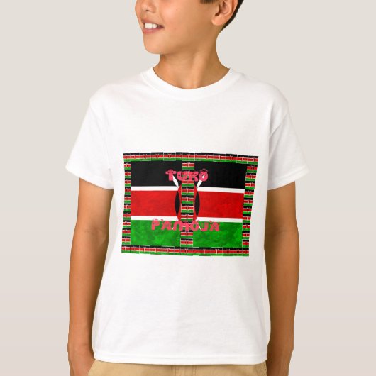Keniaanse vlag: Tuko Pamoja - Unity Art Design T-shirt (Voorkant)