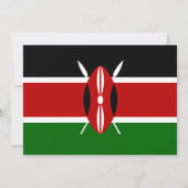 Keniaanse vlag, vlag van Kenia bruiloft Kaart (Achterkant)
