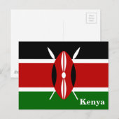  Keniaanse vlagreistoerisme Briefkaart (Voorkant / Achterkant)