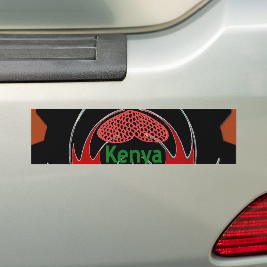 Keniaanse vlindervlag - Hakuna Matata Patriotic Bumpersticker (Op auto)