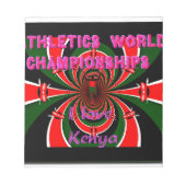 Keniaanse wereldkampioenschappen atletiek: wervele notitieblok (Voorkant)