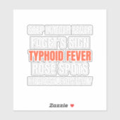 Kenmerk van tyfus - Medisch ontwerp Sticker (Vel)