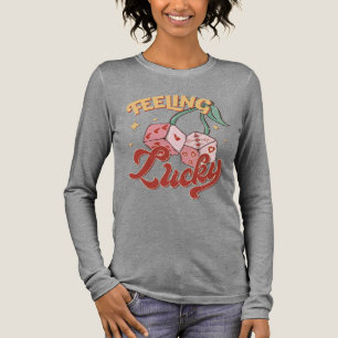 Kenmerken Lucky Dice Retro Typografie Tri-Blend Shirt