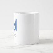 Kenmerken van Beste Papa Papa Vaders Dag Extra Grote Beker (Voorkant)