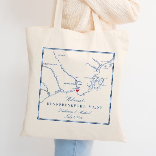 Kennebunkport Maine Bruiloft Welkom Tote Bag
