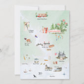 Kennebunkport Maine | Carte Mariage illustrée (Devant)