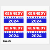 Kennedy 2024 rechthoekige sticker (Vel)