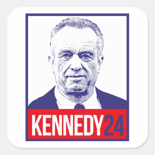 KENNEDY 24 VIERKANTE STICKER (Voorkant)