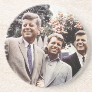 Kennedy Brothers, President John, Robert & Ted Zandsteen Onderzetter
