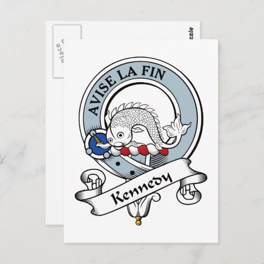 Kennedy Clan Badge Briefkaart (Voorkant / Achterkant)
