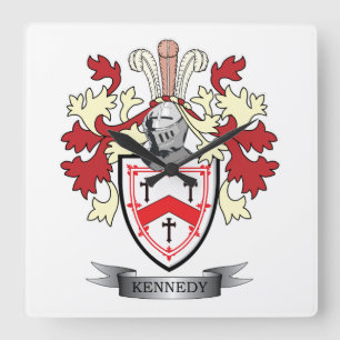 Kennedy Family Crest Coat of Arms Vierkante Klok