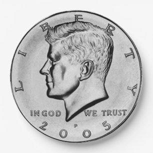 Kennedy Half Dollar Papieren Bordje