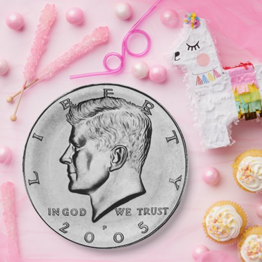 Kennedy Half Dollar Papieren Bordje (Feest)