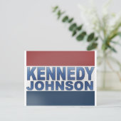 Kennedy Johnson Campaign Briefkaart (Staand voorkant)