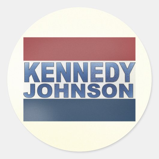 Kennedy Johnson Campaign Ronde Sticker (Voorkant)