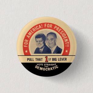 Kennedy/Johnson Ronde Button 3,2 Cm