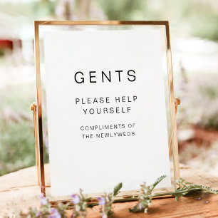 KENNEDY Modern GENTS Bathroom Toiletry Poster