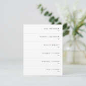 KENNEDY Modern Simple Slender Place Card Naam Kaar Kaart (Staand voorkant)