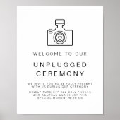 KENNEDY Modern Unplugged Ceremony Weddenschap Poster (Voorkant)