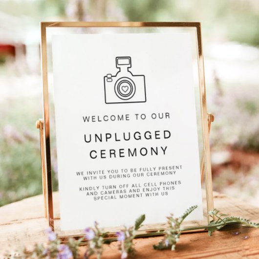 KENNEDY Modern Unplugged Ceremony Weddenschap Poster