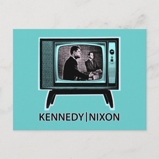 Kennedy Nixon 1960 TV-debat Briefkaart (Voorkant)