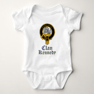 Kennedy scottish crest en tartan clan name romper