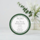 Kennedy Scottish Mariage Round Invitation (Debout devant)