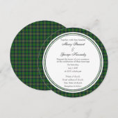 Kennedy Scottish Mariage Round Invitation (Devant / Derrière)