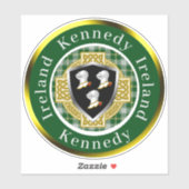 Kennedy Shield & Celtic Cross gepersonaliseerd Sticker (Vel)