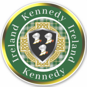 Kennedy Shield & Celtic Cross gepersonaliseerd Sticker
