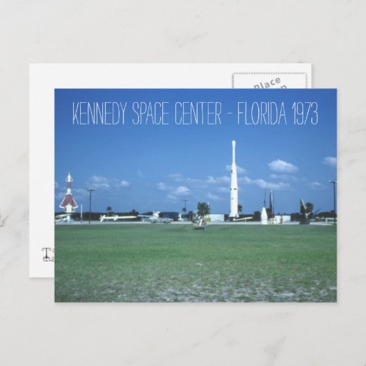 Kennedy Space Center 1973 geïnspireerd Briefkaart (Voorkant / Achterkant)