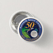 Kennedy Space Center (50e Jubileum) Ronde Button 3,2 Cm (Voorkant /achterkant)