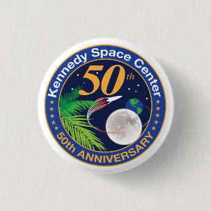 Kennedy Space Center (50e Jubileum) Ronde Button 3,2 Cm