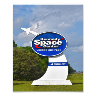 Kennedy Space Center Visitor Complex Sign Foto Afdruk