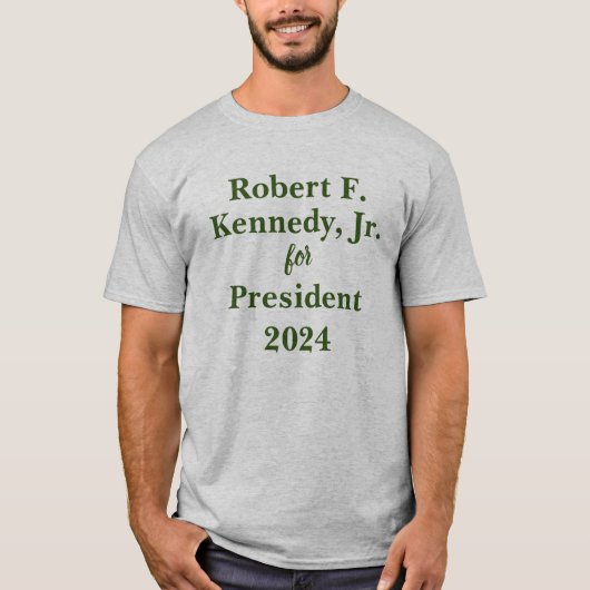 Kennedy T-shirt gris et vert 2024 (Devant)