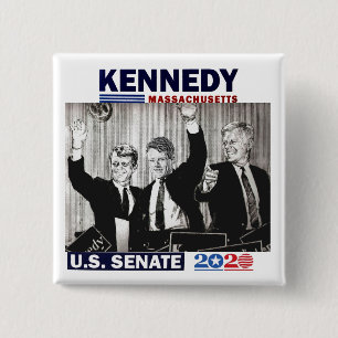 Kennedy US Senate 2020 Vierkante Button 5,1 Cm