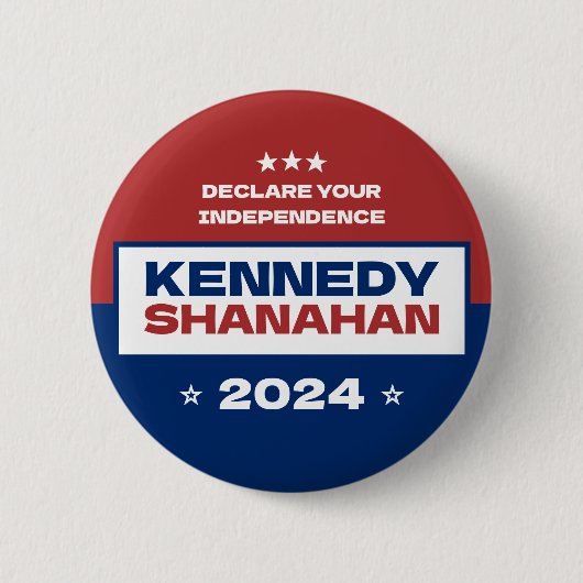 Kennedy x Shanahan 2024 Verkiezingen Ronde Button 5,7 Cm (Voorkant)