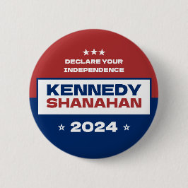 Kennedy x Shanahan 2024 Verkiezingen Ronde Button 5,7 Cm