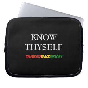 KENNEN ZICHZELF Zwarte Geschiedenis Maand Stijlvol Laptop Sleeve