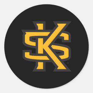 Kennesaw staat uilen icoon ronde sticker